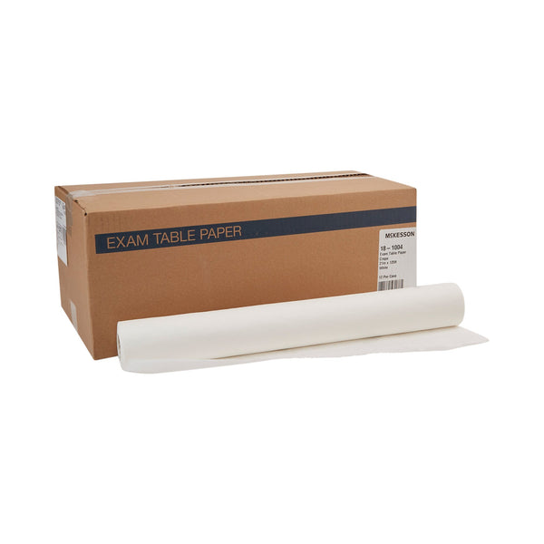 Table Paper McKesson 21 Inch Width 125 Foot Length White Crepe