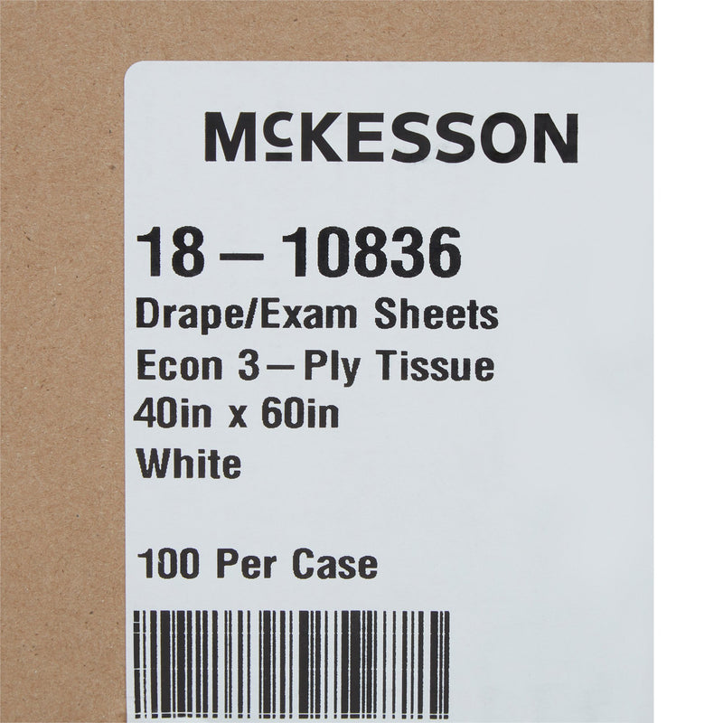 General Purpose Drape McKesson Physical Exam Drape 40 W X 60 L Inch NonSterile