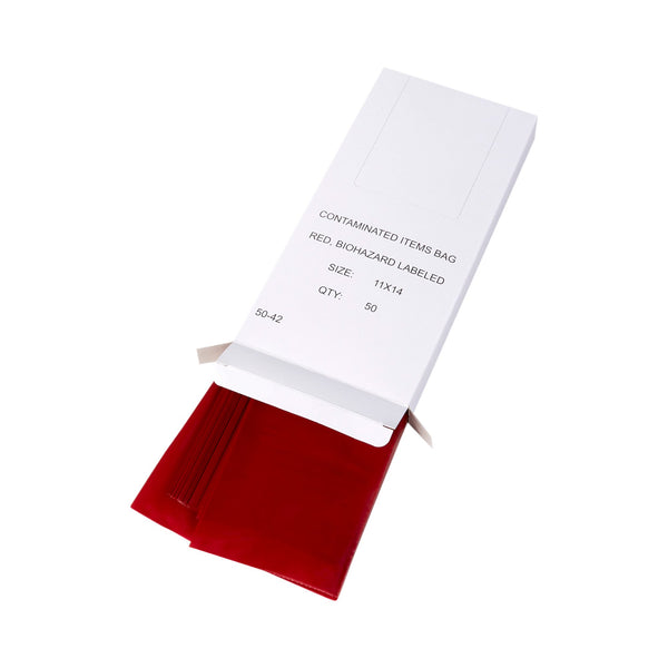 Biohazard Waste Bag McKesson 1 to 3 gal. Red Polyethylene 11 X 14 Inch
