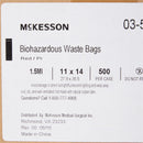 Biohazard Waste Bag McKesson 1 to 3 gal. Red Polyethylene 11 X 14 Inch