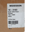 Table Paper McKesson 18 Inch Width 260 Foot Length White Smooth
