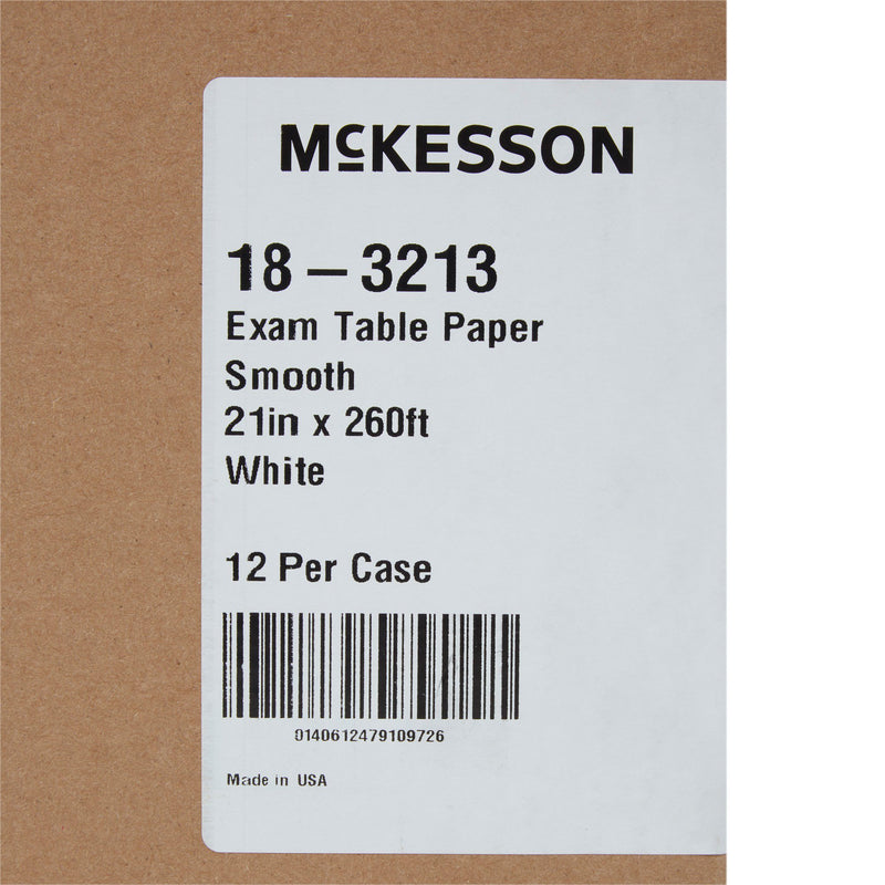 Table Paper McKesson 21 Inch Width 260 Foot Length White Smooth