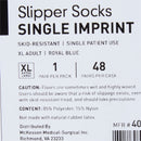 Slipper Socks McKesson Terries™ Unisex Adult X-Large Single Tread Single Patient Use Royal Blue