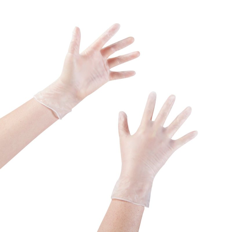 Exam Glove McKesson Small NonSterile Vinyl Standard Cuff Length Smooth Clear Not Rated
