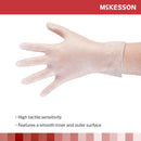 Exam Glove McKesson Small NonSterile Vinyl Standard Cuff Length Smooth Clear Not Rated
