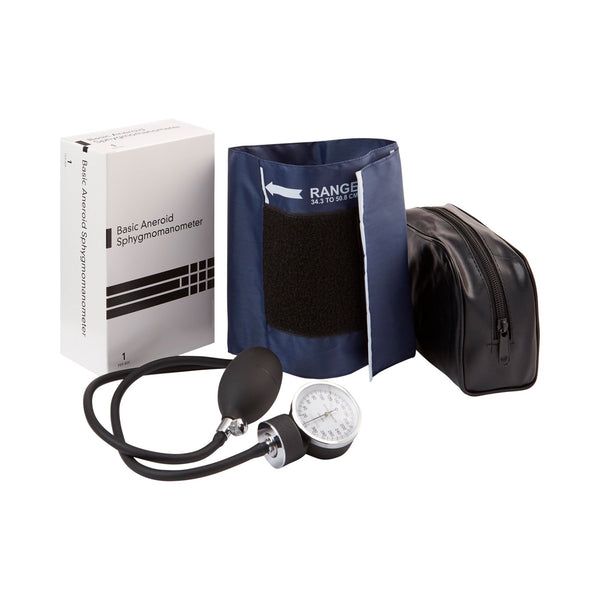 Aneroid Sphygmomanometer Unit BASIC Large Adult Cuff Nylon Cuff 34 - 50 cm Pocket Aneroid