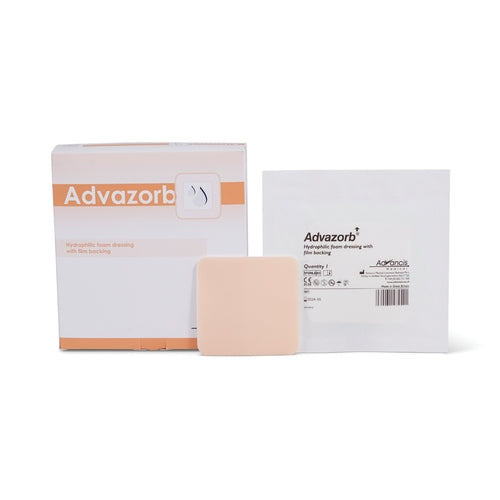 Dukal Foam Dressing Advazorb® 4 X 4 Inch Square Non-Adhesive without Border Sterile