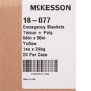 Emergency Blanket McKesson 56 X 90 Inch Tissue / Poly Laminate 10 oz.
