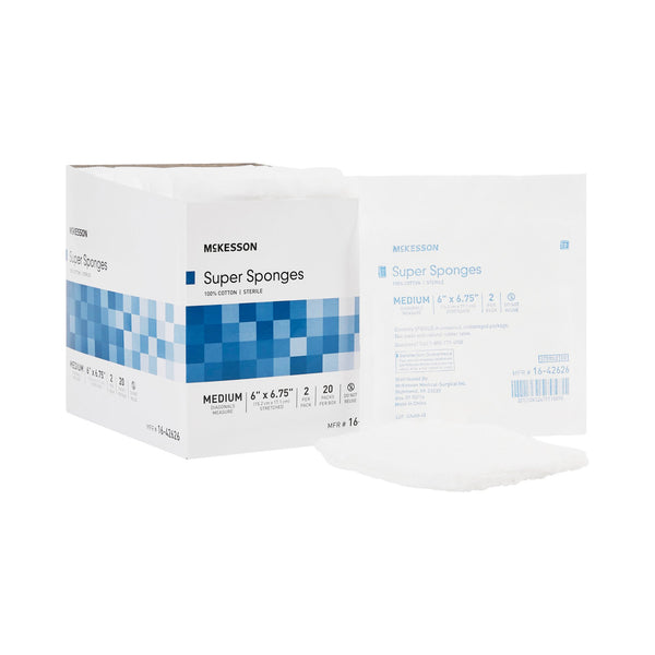 Fluff Dressing McKesson 6 X 6-3/4 Inch Sterile 2 per Pack