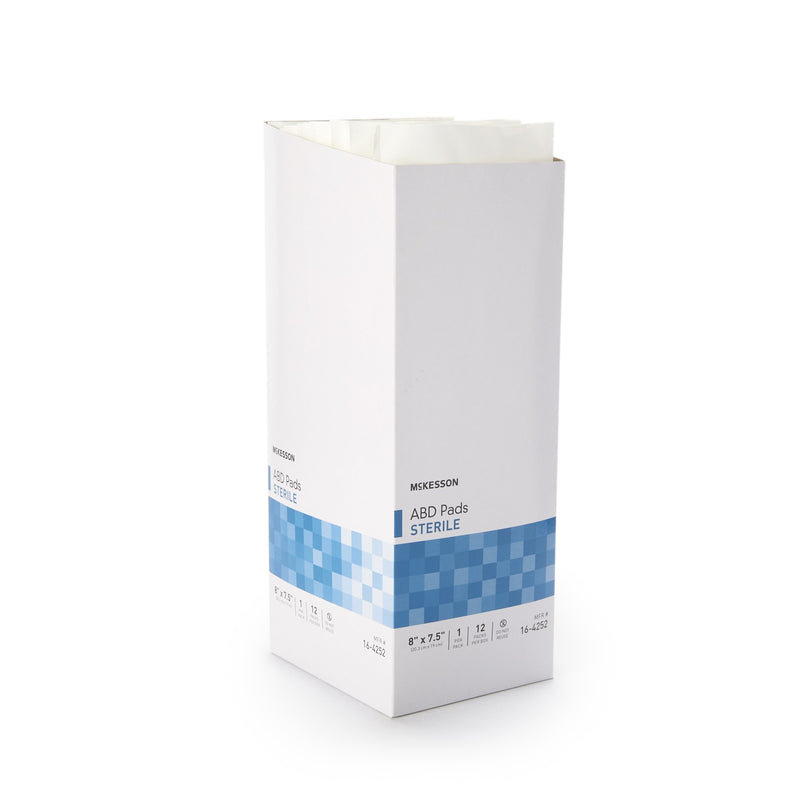 Abdominal Pad McKesson 7-1/2 X 8 Inch Sterile 1 per Pack