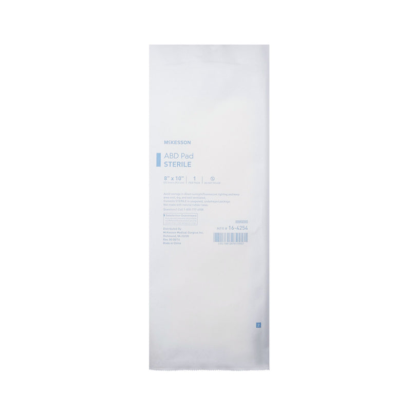 Abdominal Pad McKesson 8 X 10 Inch Sterile 1 per Pack