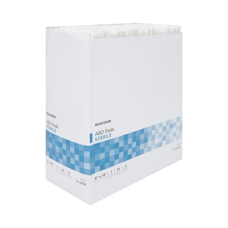 Abdominal Pad McKesson 8 X 10 Inch Sterile 1 per Pack