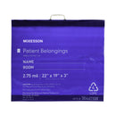 Patient Belongings Bag McKesson 3 X 19 X 22 Inch Polyethylene Snap Closure Blue