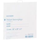 Patient Belongings Bag McKesson 4 X 20 X 20 Inch Polyethylene Snap Closure White