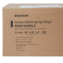 Patient Belongings Bag McKesson 4 X 20 X 20 Inch Polyethylene Snap Closure White