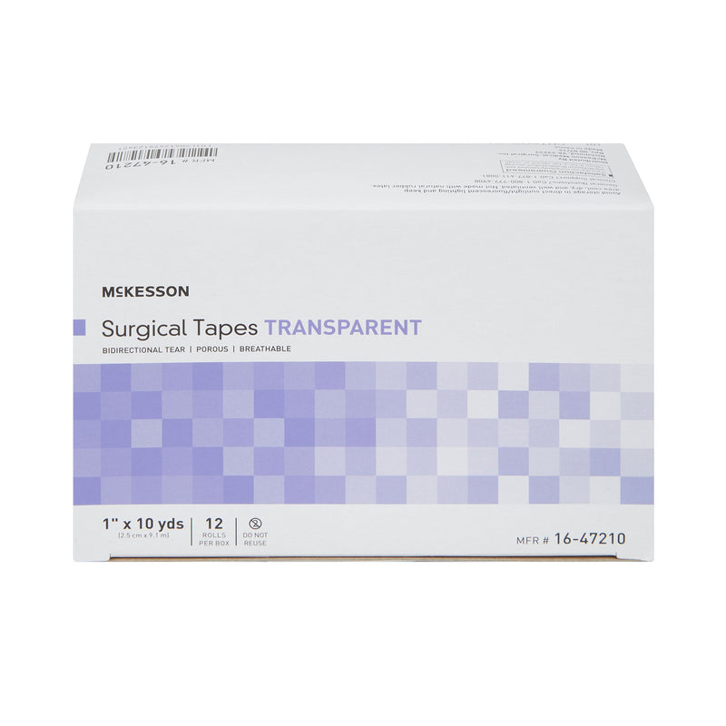 Medical Tape McKesson Transparent 1 Inch X 10 Yard Plastic NonSterile