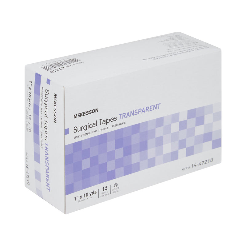 Medical Tape McKesson Transparent 1 Inch X 10 Yard Plastic NonSterile