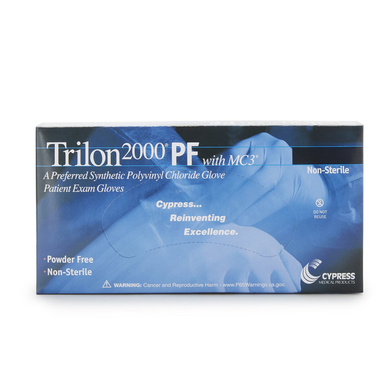 Exam Glove Trilon 2000® PF with MC3® Large NonSterile Stretch Vinyl Standard Cuff Length Smooth Ivory Not Rated WITH PROP. 65 WARNING