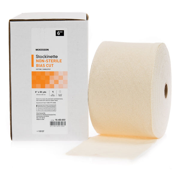 Bias Cut Stockinette McKesson Cotton 6 Inch X 50 Yard Size 2 Beige NonSterile