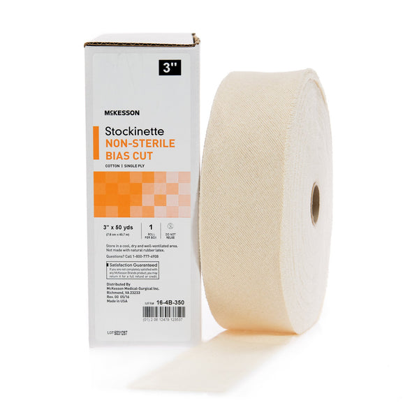 Bias Cut Stockinette McKesson Cotton 3 Inch X 50 Yard Size 3 Beige NonSterile