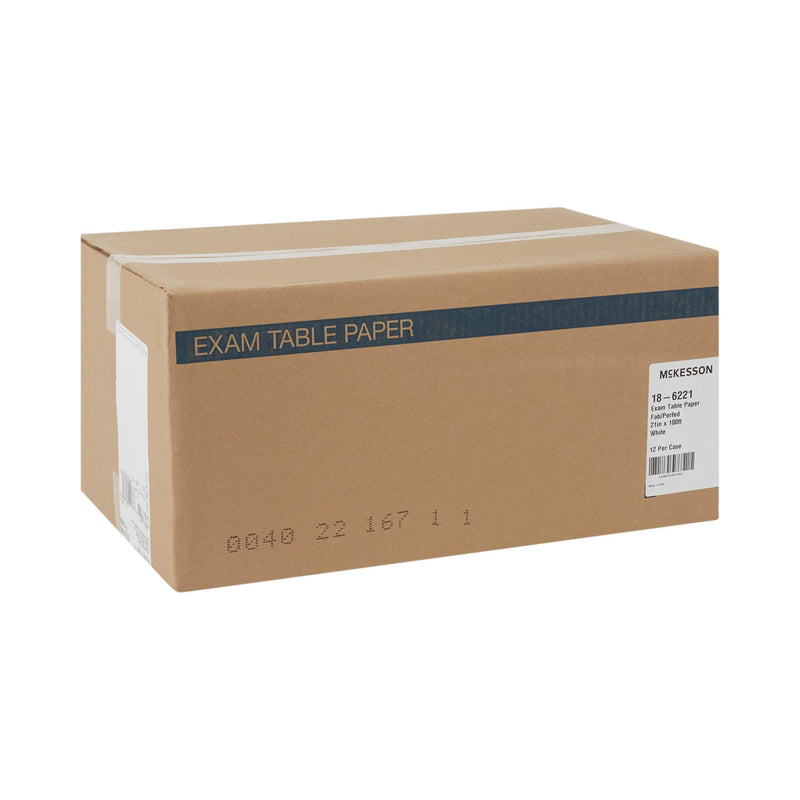 Table Paper McKesson 21 Inch Width 100 Foot Length White Crepe