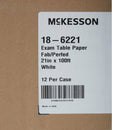 Table Paper McKesson 21 Inch Width 100 Foot Length White Crepe