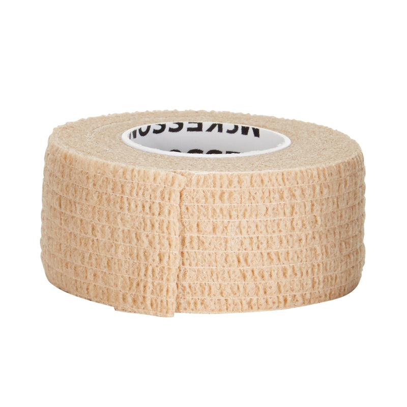 Cohesive Bandage McKesson 1 Inch X 5 Yard Self-adherent Closure Tan NonSterile Standard Compression