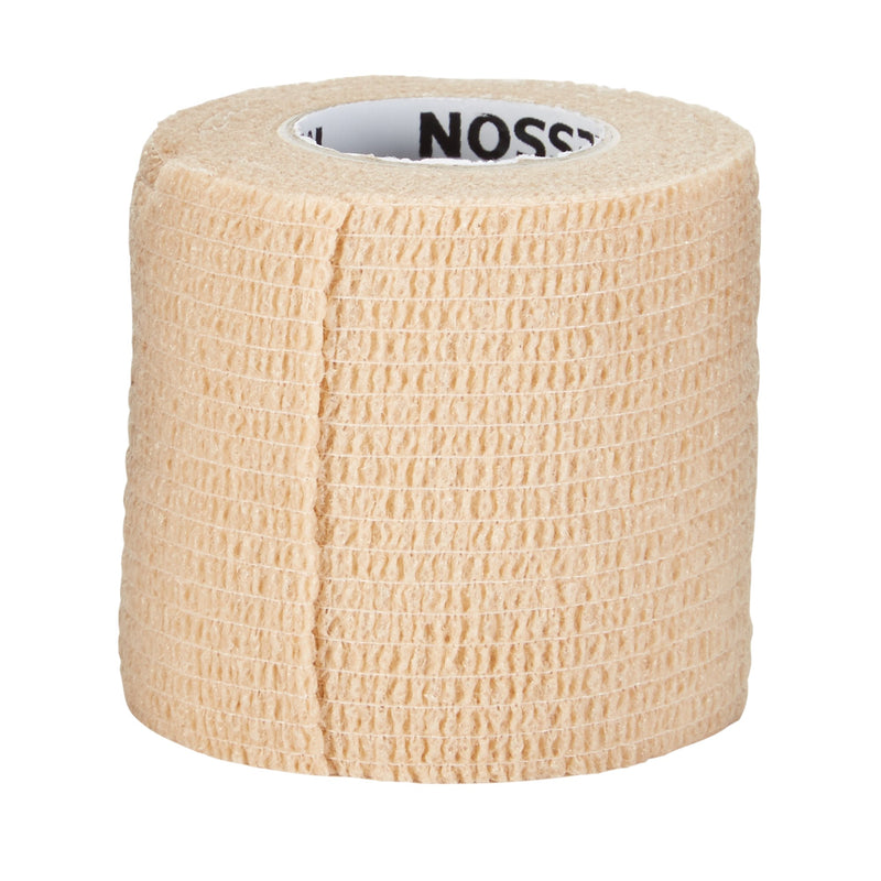 Cohesive Bandage McKesson 2 Inch X 5 Yard Self-adherent Closure Tan NonSterile Standard Compression