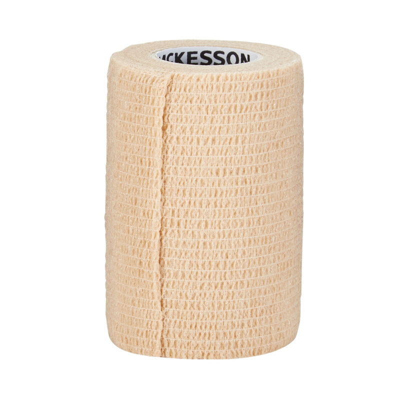 Cohesive Bandage McKesson 3 Inch X 5 Yard Self-adherent Closure Tan NonSterile Standard Compression