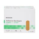 Adhesive Strip McKesson 1 X 3 Inch Fabric Rectangle Tan Sterile