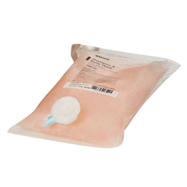 Shampoo and Body Wash McKesson 1,000 mL Dispenser Refill Bag Apricot Scent