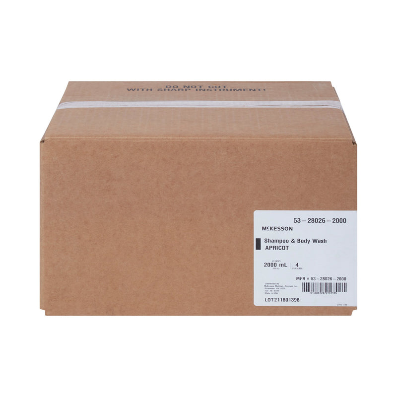 Shampoo and Body Wash McKesson 2,000 mL Dispenser Refill Bag Apricot Scent