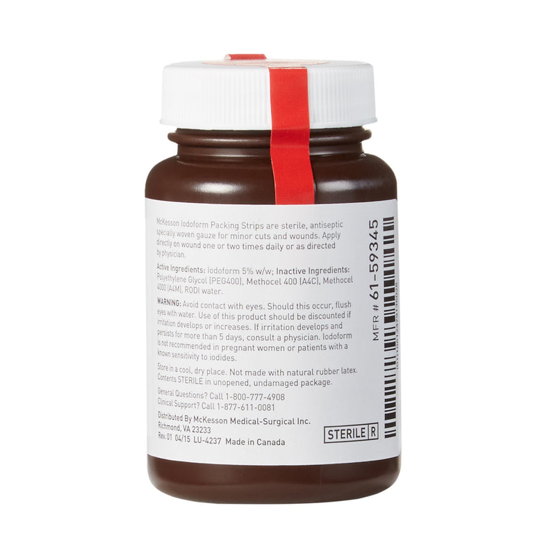 Wound Packing Strip McKesson Iodoform 1 Inch X 5 Yard Sterile Antiseptic