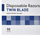 Personal Razor McKesson Single Edge Twin Blade NonSterile Disposable