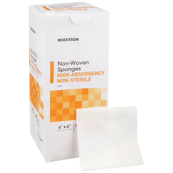 Nonwoven Sponge McKesson 4 X 4 Inch 4-Ply NonSterile 200 per Pack