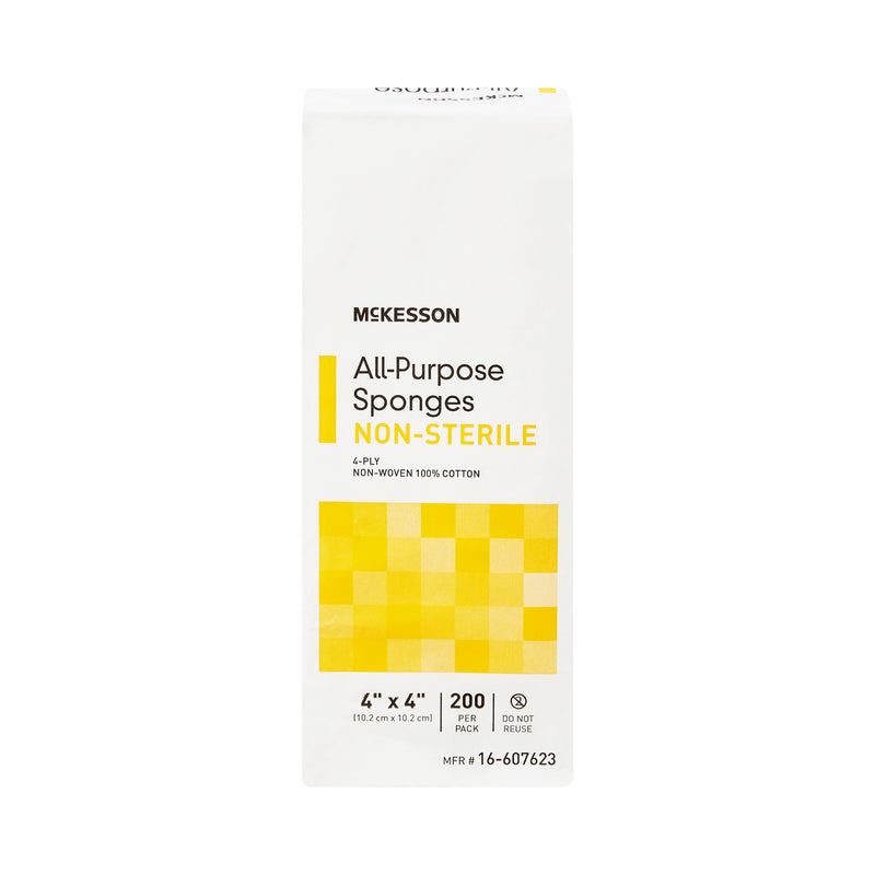 Nonwoven Sponge McKesson 4 X 4 Inch 4-Ply NonSterile 200 per Pack