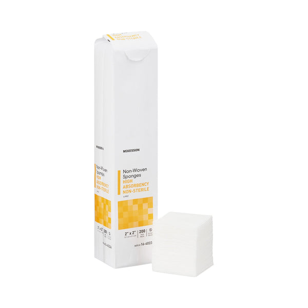 Nonwoven Sponge McKesson 2 X 2 Inch 4-Ply NonSterile 200 per Pack
