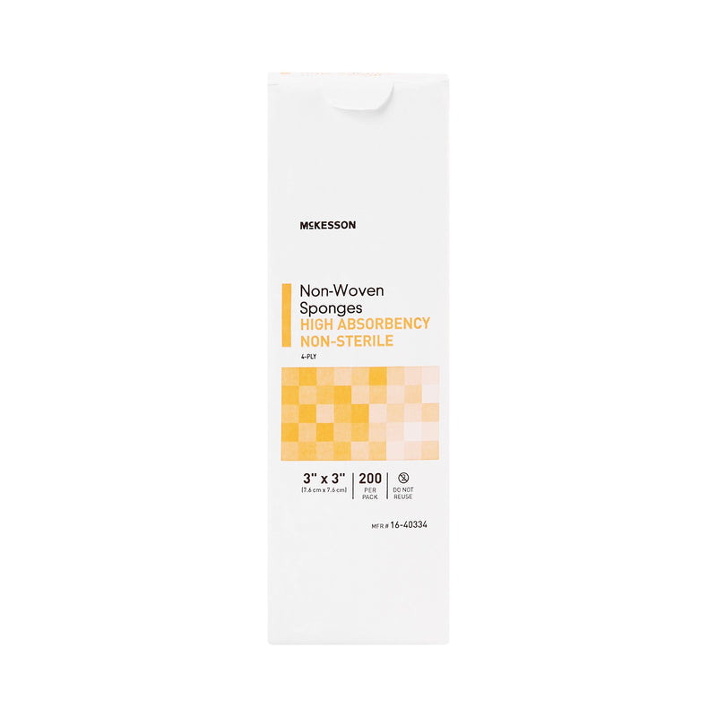 Nonwoven Sponge McKesson 3 X 3 Inch 4-Ply NonSterile 200 per Pack