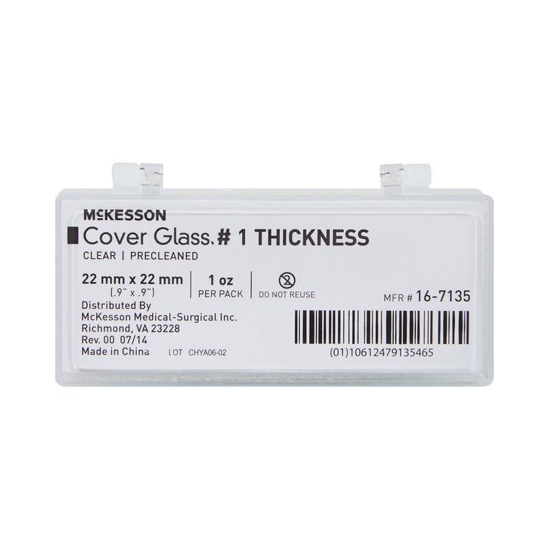 Cover Glass McKesson Square No. 1 Thickness 22 X 22 mm