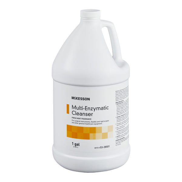 Multi-Enzymatic Instrument Detergent McKesson Liquid 1 gal. Jug Fresh Mint Scent
