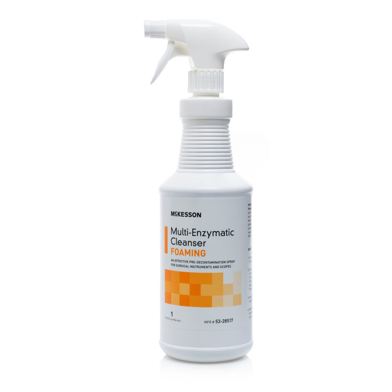 Multi-Enzymatic Instrument Detergent McKesson Foam RTU 1 Quart Bottle Fresh Rain Scent