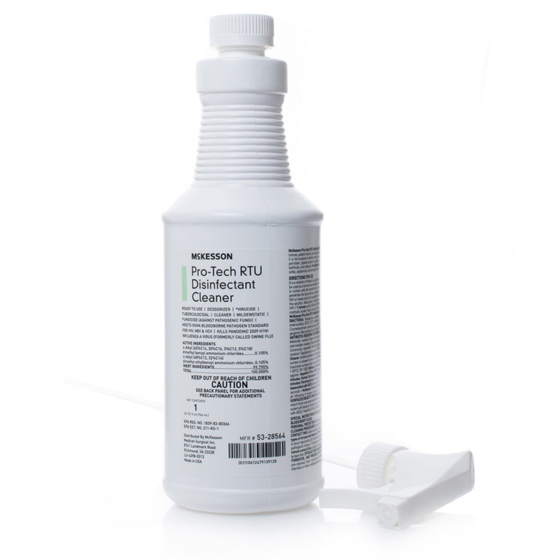 Surface Disinfectant Cleaner McKesson Pro-Tech Quaternary Based J-Fill® Dispensing Systems Liquid 32 oz. Bottle Floral Scent NonSterile