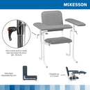 Blood Drawing Chair McKesson 1 Straight Arm / 1 Flip Up Arm Gray