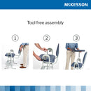 Blood Drawing Chair McKesson 1 Straight Arm / 1 Flip Up Arm Gray