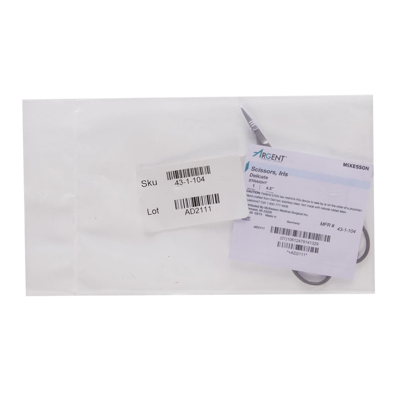 Utility Scissors McKesson Argent™ 7-1/2 Inch Length Surgical Grade Stainless Steel Finger Ring Handle