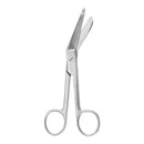 Bandage Scissors McKesson Argent™ Lister 4-1/2 Inch Length OR / Surgical Grade Stainless Steel NonSterile Finger Ring Handle Angled Blunt Tip / Blunt Tip