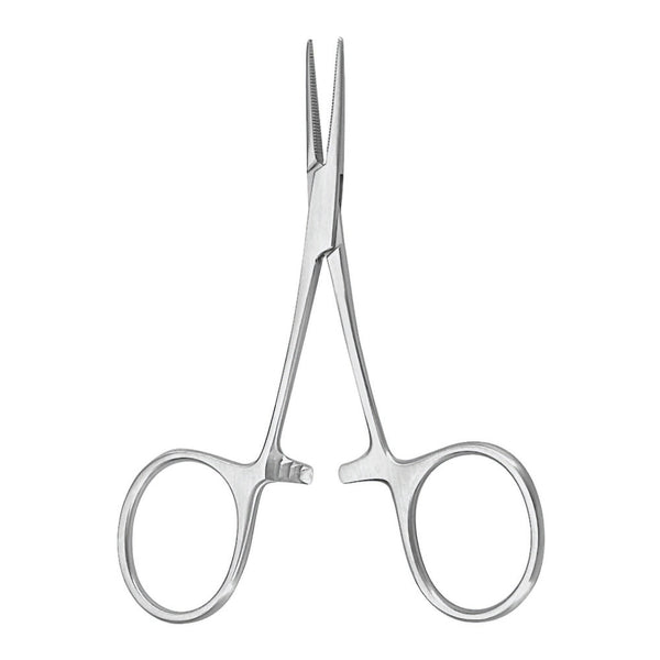 Mosquito Forceps McKesson Argent™ Hartmann 3-1/2 Inch Length OR / Surgical Grade German Stainless Steel NonSterile Locking Finger Ring Handle Straight Serrated Tips