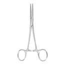 Hemostatic Forceps McKesson Argent™ Kelly 5-1/2 Inch Length OR / Surgical Grade German Stainless Steel NonSterile Locking Finger Ring Handle Straight Serrated Tips