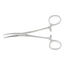Hemostatic Forceps McKesson Argent™ Kelly 5-1/2 Inch Length OR / Surgical Grade German Stainless Steel NonSterile Locking Finger Ring Handle Curved Serrated Tips