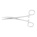 Hemostatic Forceps McKesson Argent™ Rochester-Pean 6-1/4 Inch Length OR / Surgical Grade German Stainless Steel NonSterile Locking Finger Ring Handle Curved Serrated Tips